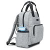 Monbebe Rebel Diaper Bag Backpack with Changing Pad and Stroller Hooks, Grey