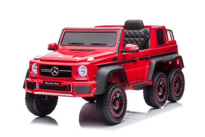 Kids Ride On Cars, Licensed Mercedes-Benz Electric Car for Kids with 6 Wheel Shock Absorber, 24V7AH Super Battery Powered Toy with Remote and Leather