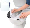 Pack of 200 Toilet Seat Covers. 1/4 Fold Disposable Potty Seat Cover Sheets. White Seat Covers for Public Washrooms; Travel. One-ply; Biodegradable; Q