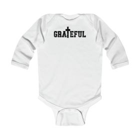 Infant Long Sleeve Bodysuit, Grateful Christian Inspiration Affirmation