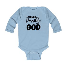 Infant Long Sleeve Graphic T-shirt All Things Are Possible With God -