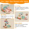 3 in 1 Baby Gym Playmat with Learning Walker Baby Playmat with Piano Keyboard Game Panel 5 Fun Rattle Toys for 0-12 Months Old Musical Activity Center