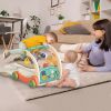 3 in 1 Baby Gym Playmat with Learning Walker Baby Playmat with Piano Keyboard Game Panel 5 Fun Rattle Toys for 0-12 Months Old Musical Activity Center