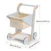 ROBOTIME Baby Wooden Shopping Cart Toy for Toddler Kids Push Walker Toy WRP02