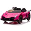 LEADZM Lamborghini Poison Small Dual Drive 12V 4.5AH with 2.4G Remote Control Sports Car Pink