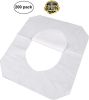 Pack of 200 Toilet Seat Covers. 1/4 Fold Disposable Potty Seat Cover Sheets. White Seat Covers for Public Washrooms; Travel. One-ply; Biodegradable; Q