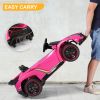 LEADZM Lamborghini Poison Small Dual Drive 12V 4.5AH with 2.4G Remote Control Sports Car Pink