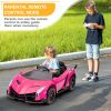 LEADZM Lamborghini Poison Small Dual Drive 12V 4.5AH with 2.4G Remote Control Sports Car Pink