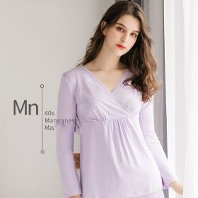 Single piece of autumn clothing for pregnant women (Option: Purple-L)