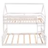 Twin over Full House Bunk Bed with Built-in Ladder