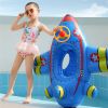 Baby Swimming Circle Airplane Float Pool Swimming Ring Inflatable Circle Child Seat With Steering Wheel Horn Summer Beach Toys