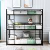 Metal Twin Size Triple Bunk Bed