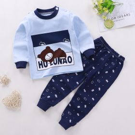 Boys And Girls Children's Underwear Suit Cotton Children Autumn And Winter Pajamas (Option: A01-73 Yards)